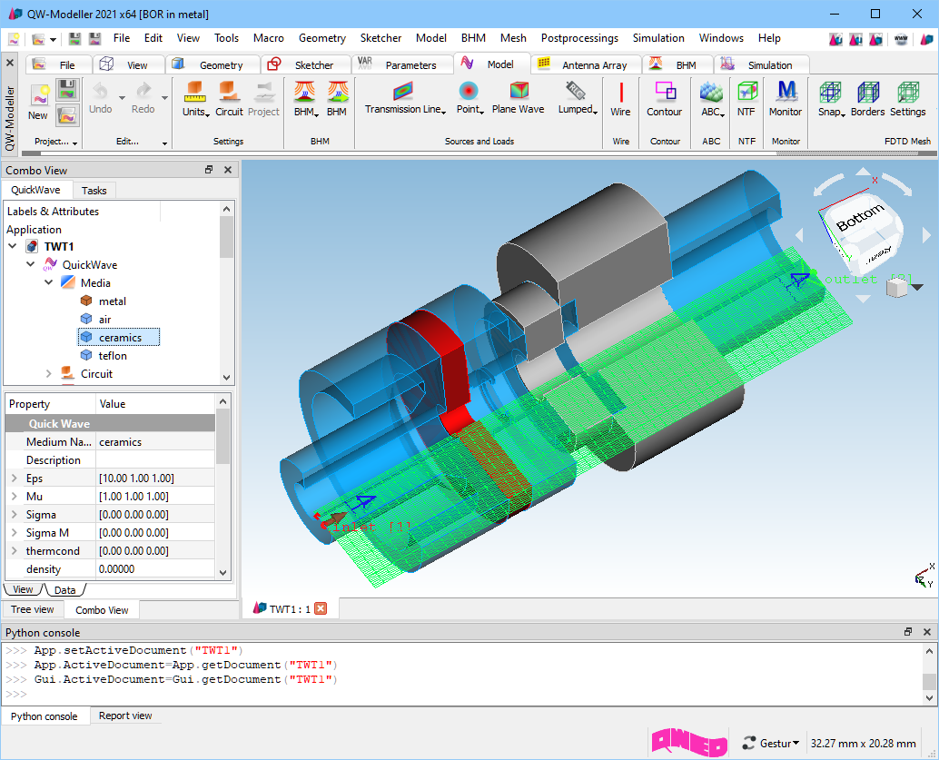 Circular waveguide step discontinuity